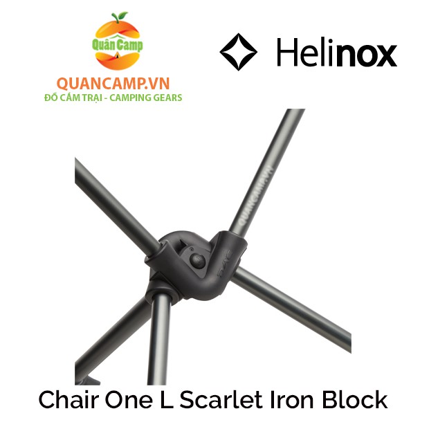 Ghế dã ngoại xếp gọn Helinox Chair One L Scarlet Iron Block