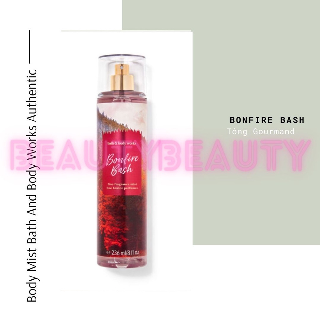 🎀Xịt thơm toàn thân Bath & Body Works BONFIRE BASH (Summer 2021)