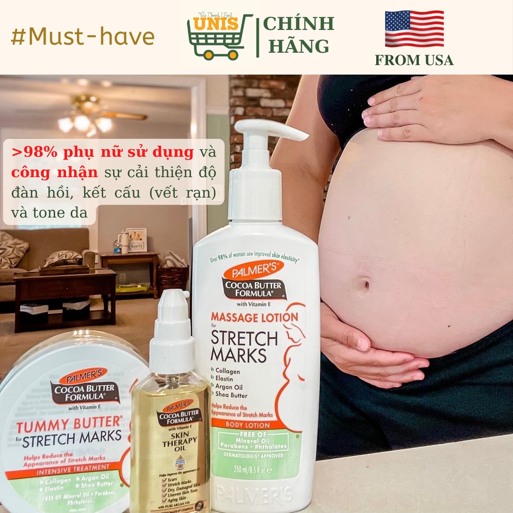 Kem Ngăn Ngừa và Làm Giảm Rạn Da cho bà bầu khi mang thai PALMER'S