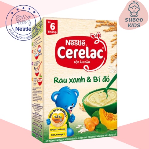 Bột Ăn Dặm Nestle Cerelac Mẫu Mới Đủ Vị Hộp 200g cho bé date 2022