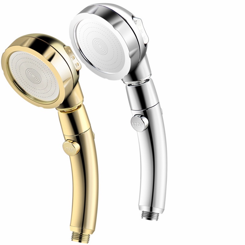 Tay sen tăng áp mạ vàng 3 chế độ, xoay 360 độ cao cấp, có nút bật tắt tặng kèm dây cấp nước inox 304 - QM044