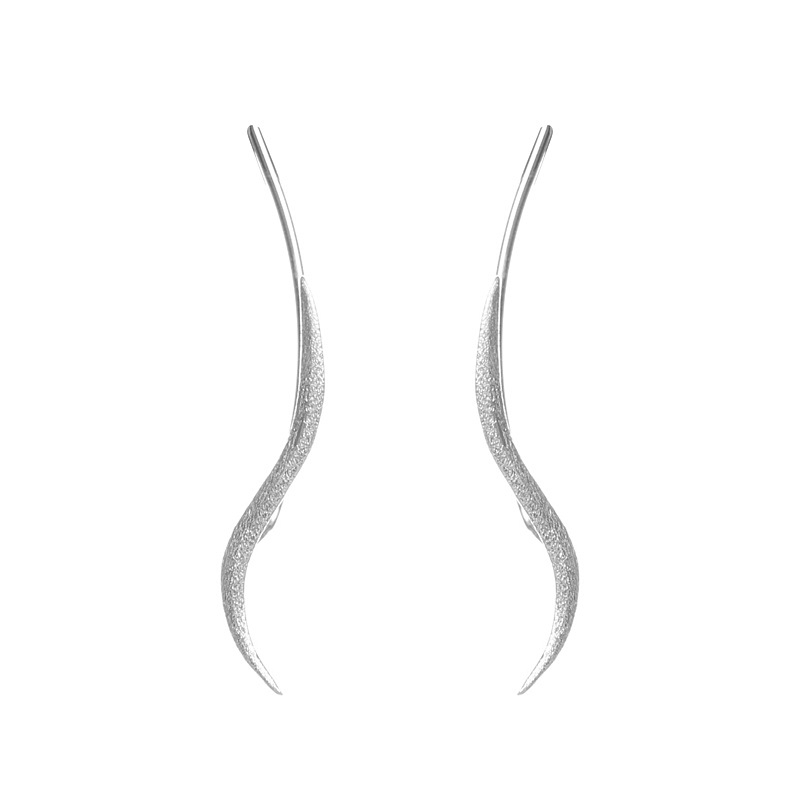 Exquisite earrings Bông Tai Bạc Tinh Giản Streamline Design Fashion Silver Earrings Unique Clip Hook Earring Women Jewelry Accessories
