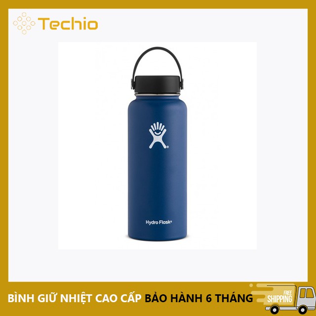 [CHÍNH HÃNG] Bình Giữ Nhiệt Hydro Flask, Công Nghệ Cách Nhiệt 2 Lớp Giữ Nhiệt Lâu, Thép Không Gỉ, Không BPA - Techio