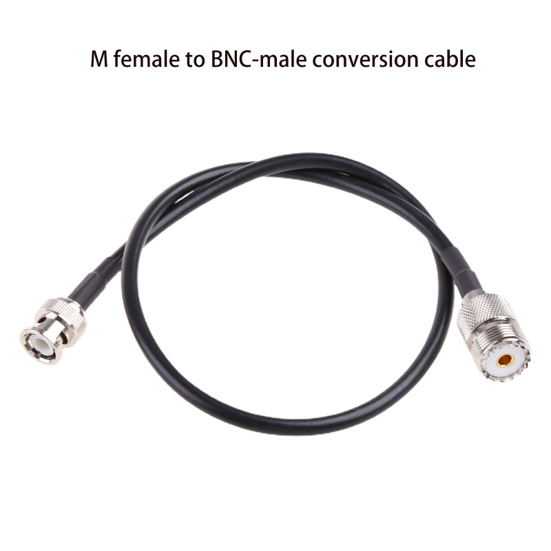 Dây Cáp Đồng Trục Nối Cổng BNC Male Sang UHF SO239 Female RG58U 19inch 50cm