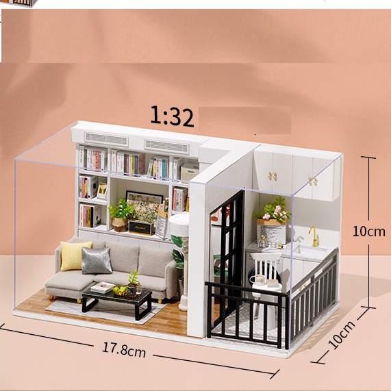 Mô hình Nhà Búp Bê DIY Cuteroom - PHÒNG KHÁCH SANG TRỌNG  - QT005