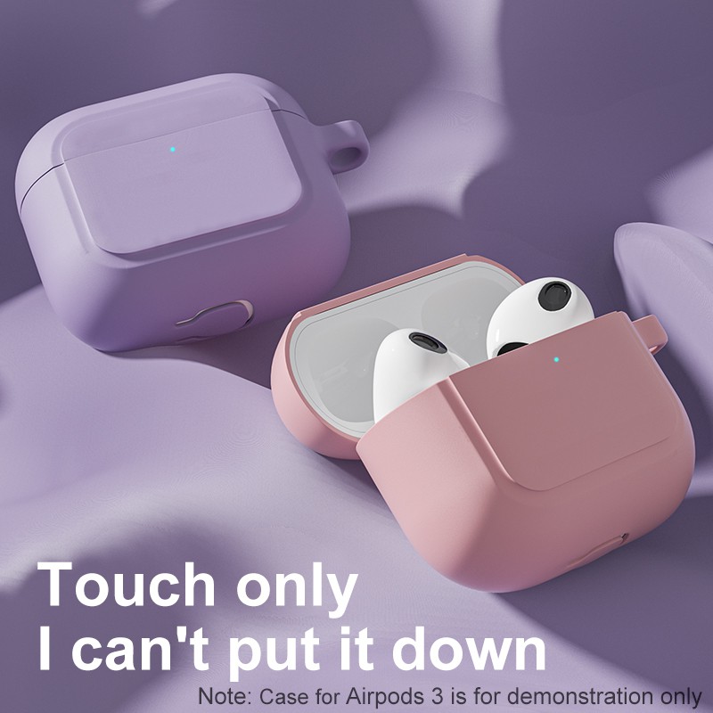Vỏ Bảo Vệ Hộp Sạc Tai Nghe AirPods 3 Bằng Silicon Mềm Chống Sốc Có Đèn LED Phía Trước 2021