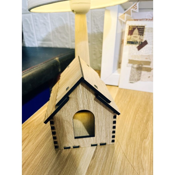 Mô hình nhà gỗ trang trí decor  đơn giản