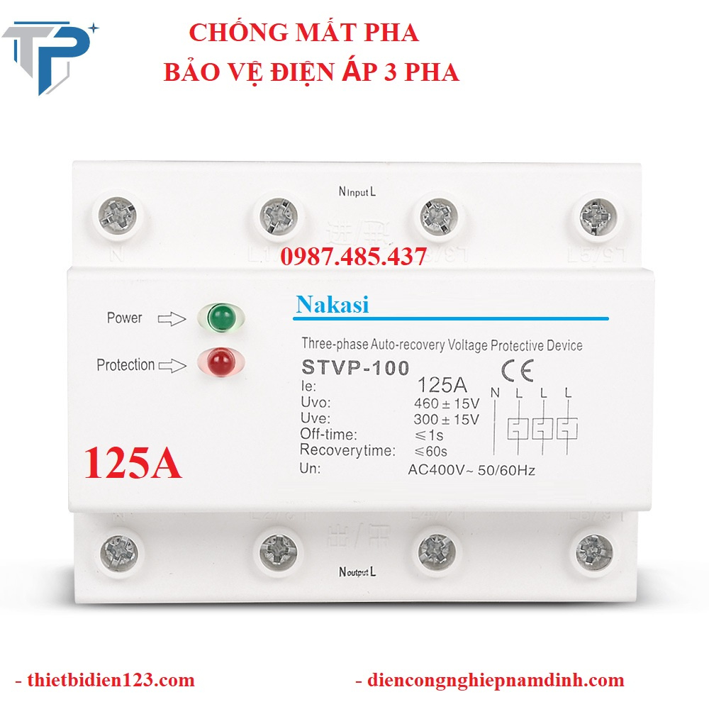 Bảo vệ mất pha, Bảo vệ điện áp cho nguồn điện 3 pha công suất lớn
