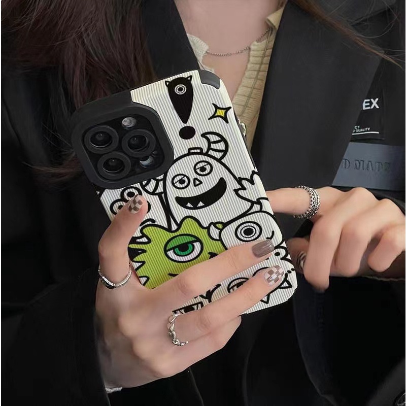 Disney Ốp Điện Thoại Da Họa Tiết Quái Vật Cho iphone 15 pro max 14 pro max 13 pro max i13 11 pro max i11 x xr xs max 7 plus 8 plus 12 pro max