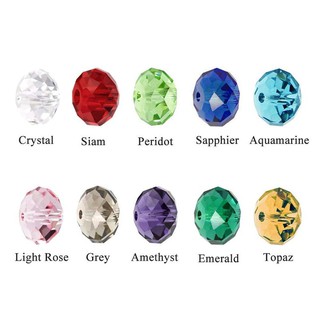 300 Hạt Pha Lê 8mm 10 Màu