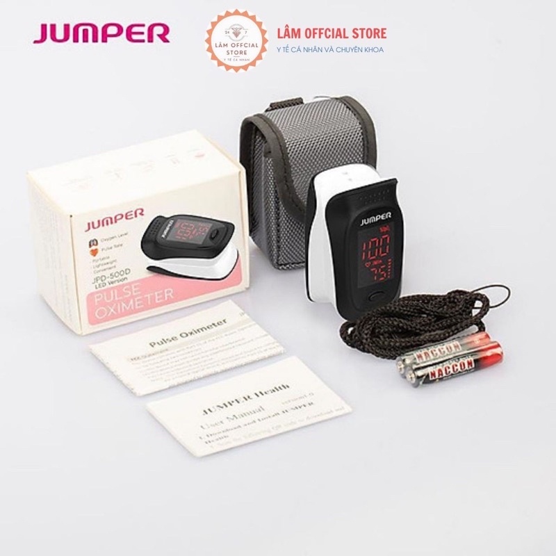 Máy đo nồng độ oxi trong máu JUMPER JPD-500D LED  hàng chính hãng  của USA GERMANY bảo hành 24 tháng