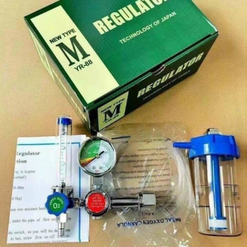 Đồng hồ oxy y tế YR-88 -Đồng hồ oxy thở đo áp suất khí bình oxy YR88 YR-88,van giảm áp điều áp oxy YR-88