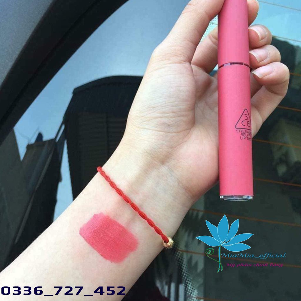 Son 3CE Velvet Lip Tint Pink Break – Màu Hồng Đào Bền Màu Lâu Trôi