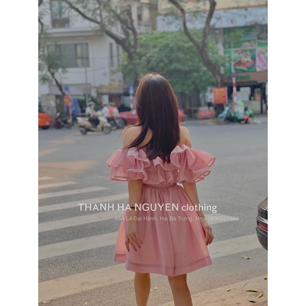 Váy Tơ Bèo Trễ Vai Tầng Hàng 2 Lớp Có Ảnh Thật Kèm Video