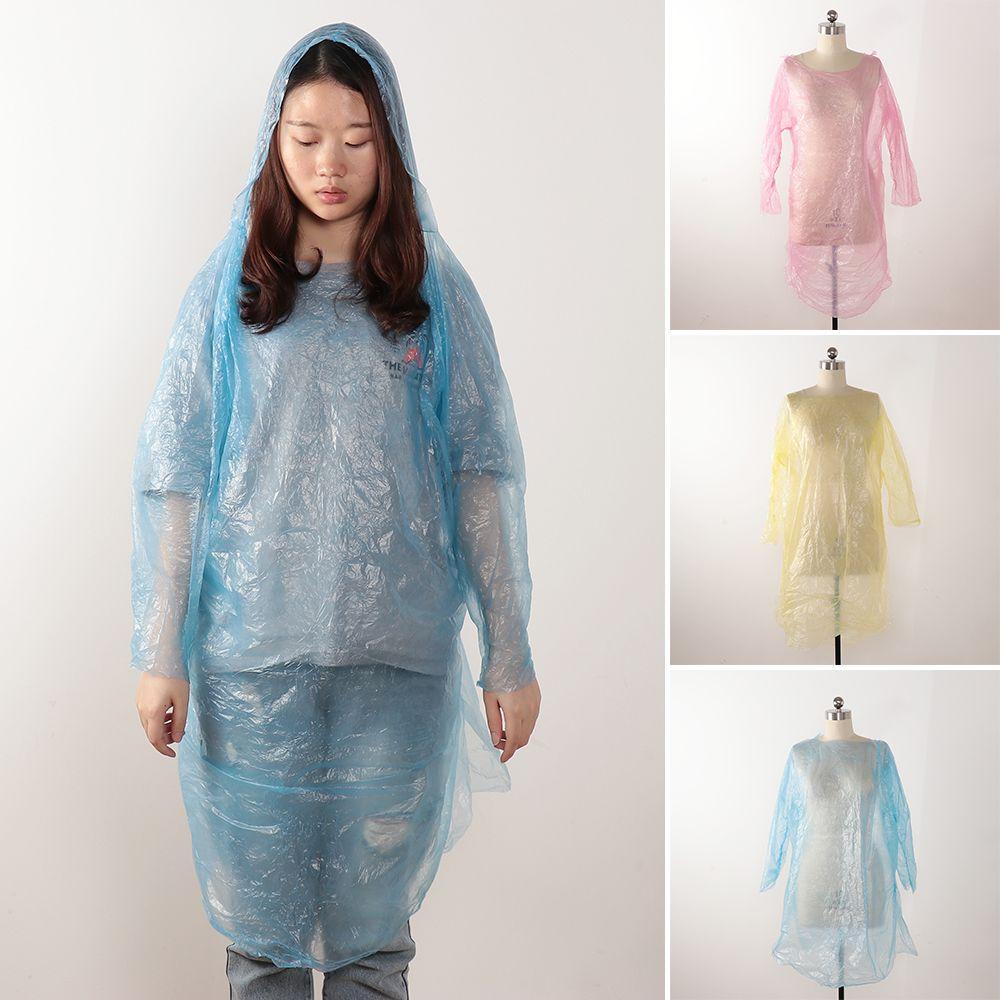 MUVAKO Set 1 / 5 Áo Mưa Chống Thấm Nước Sử Dụng Một Lần Tiện Lợi