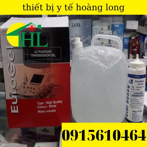 Gel siêu âm EUROGEL màu trắng can 5 lít