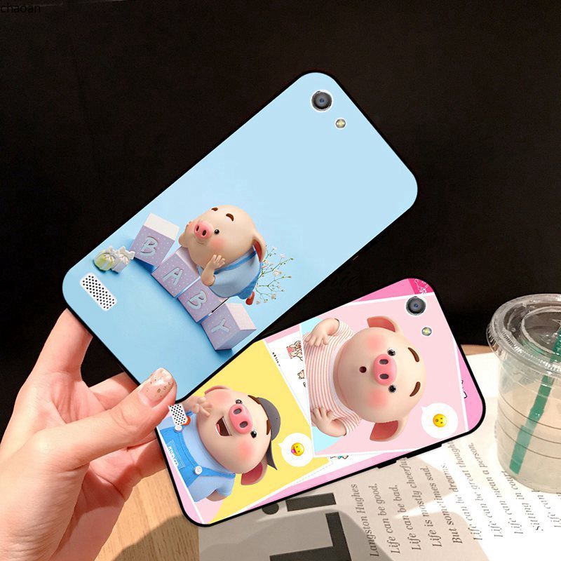 Ốp Silicone hình chú heo con cho OPPO A33 A37 Neo7 F1S A39 A57 F5 F7 A3 A5 A3S F9 A7 A5S A9 2020 A11x