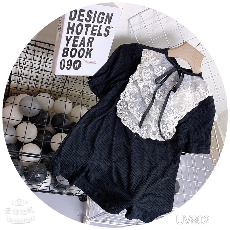 Áo len tăm pha ren