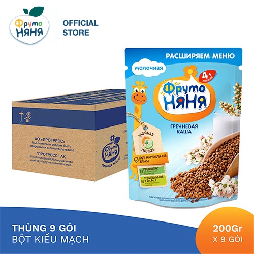 Thùng 9 Gói Bột kiều mạch Fruto Nyanya 200g/gói