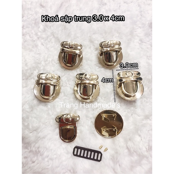 Khoá sập túi xách 3x 4cm