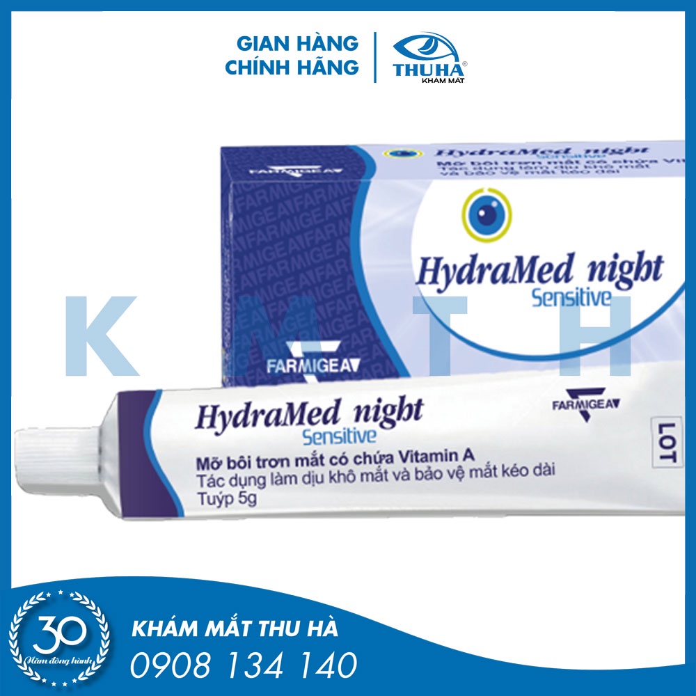 Mỡ vitamin A tra mắt HydraMed Night Sensitive