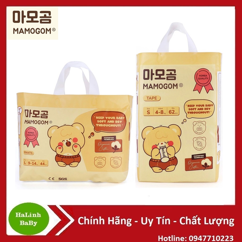 Tã/ Bỉm MAMOGOM hữu cơ cao cấp công nghệ Hàn Quốc dán/ quần đủ size ....