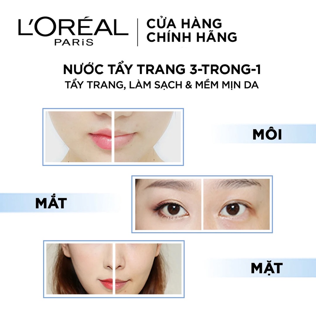 Nước Tẩy Trang Làm Sạch Sâu L'Oreal Micellar Water 3 In 1 Deep Cleansing