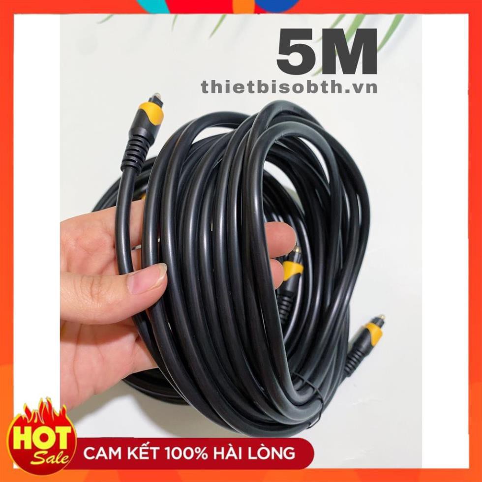 [Hàng Xịn] Dây Audio Quang sợi to 6.0 (Toslink, Optical) Dài 5M-Sản phẩm cao cấp