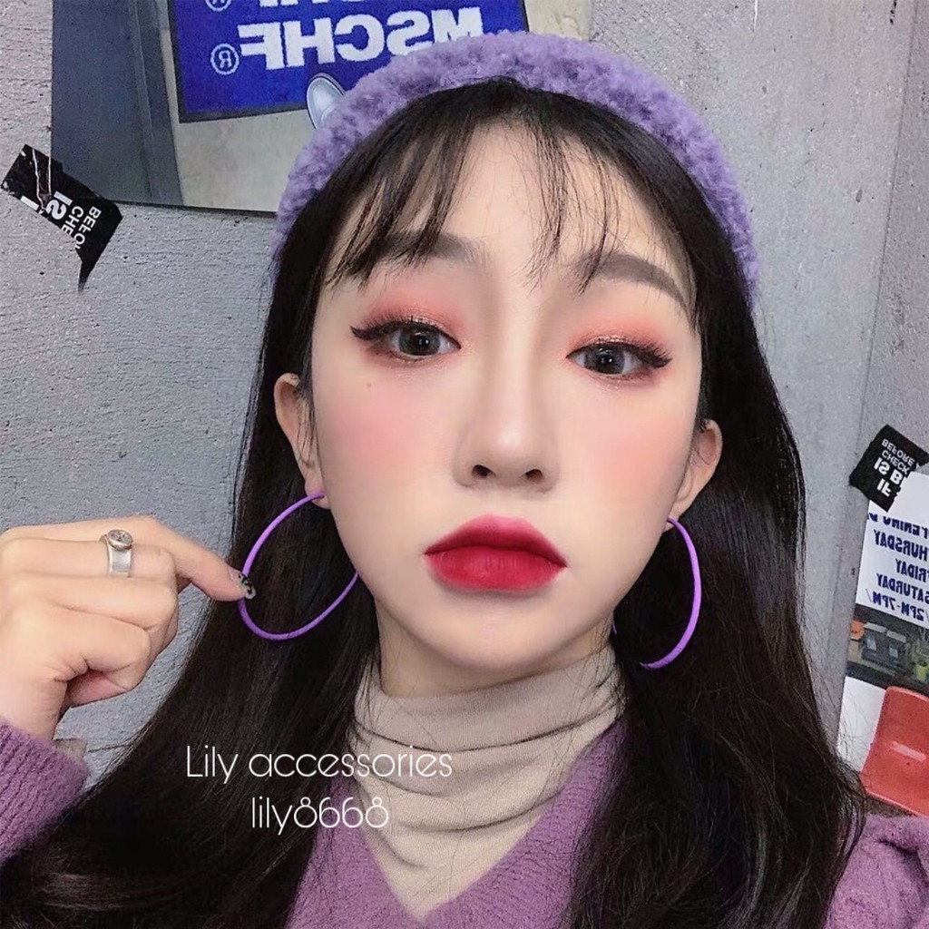 set 6 khuyên tròn sắc màu nhiều size cá tính