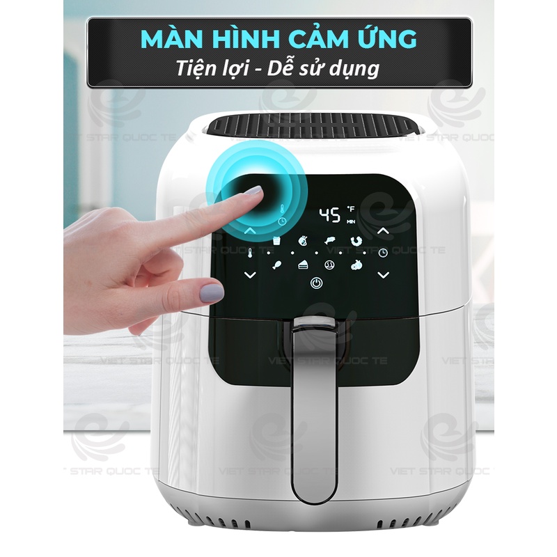 Nồi Chiên Không Dầu Viet Star Quốc Tế 6.5L- Màn Hình LED Cảm Ứng Chức Năng Hẹn Giờ bảo hành 12 tháng