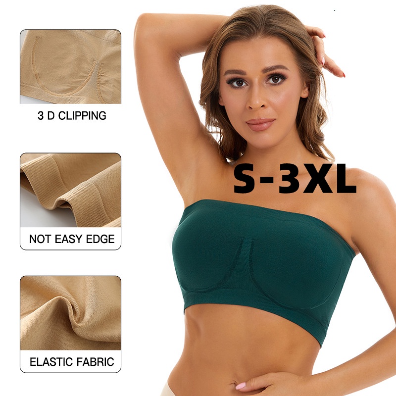 Áo Ngực Không Dây Không Đường May Plus Size Cho Nữ
