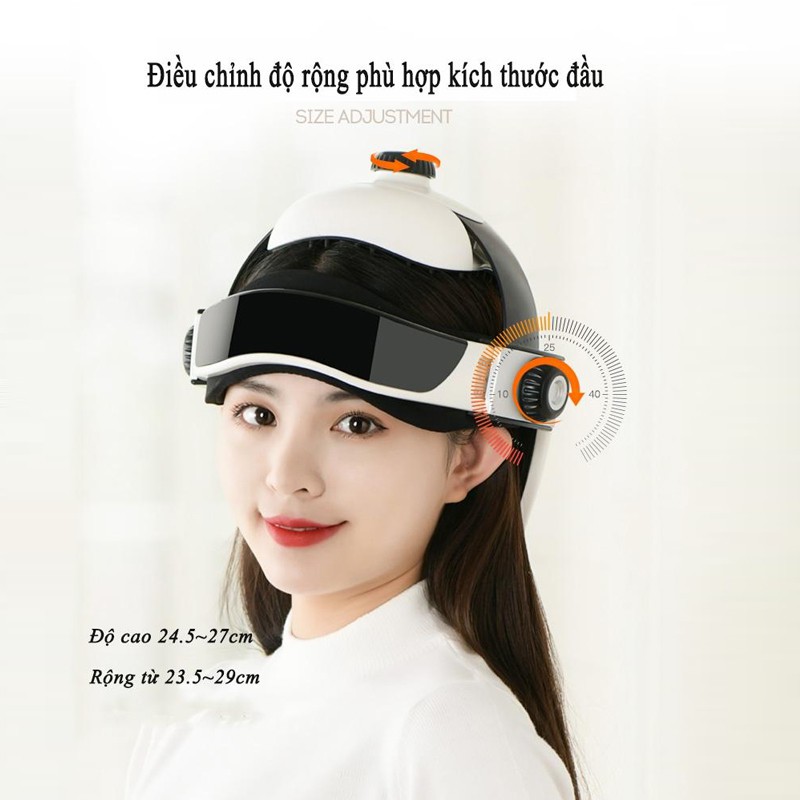 Máy massage đầu,giảm đau nhức mỏi tuần hoàn máu não,chống mất ngủ, đầu thoải mái