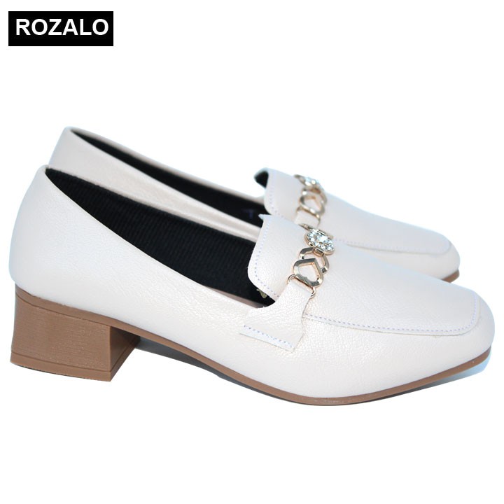 Giày lười nữ loafer mũi vuông đế cao 3P Rozalo R5912 | BigBuy360 - bigbuy360.vn