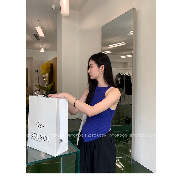 Cocory vn Áo Croptop Dệt Kim Sát Nách Cổ Tròn Dáng Ôm Thời Trang Mùa Hè Quyến Rũ Cho Nữ