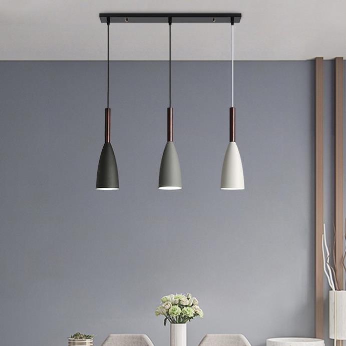 Đèn thả bàn ăn cao cấp 3 bóng sơn tĩnh điện - kèm bóng LED