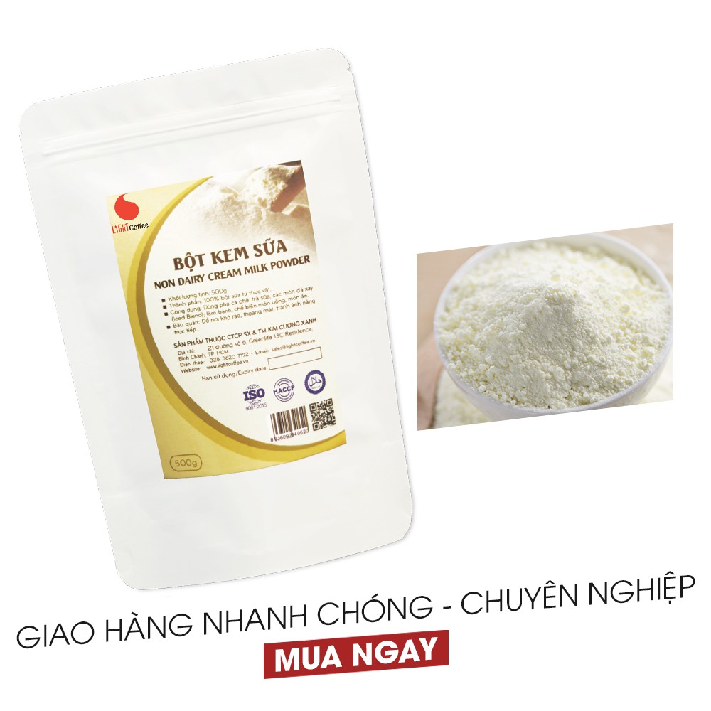 [Mã GROM35 - 10% đơn 150K] 2 gói bột sữa không đường, pha chế thức uống từ nhà sản xuất Light coffee - 500g/gói