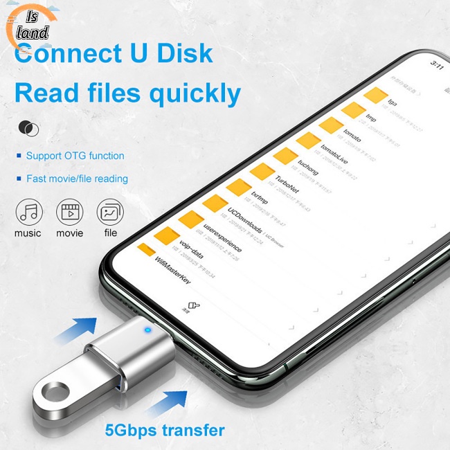 Đầu Đọc Thẻ Nhớ Chuyển Đổi Type-c Sang Usb 3.0 OTG Tiện Dụng