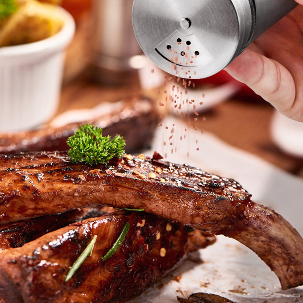 1 Hộp Đựng Gia Vị Bằng Kính Thép Không Gỉ 304