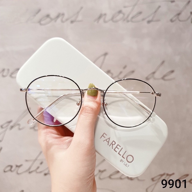Gọng kính mắt tròn kim loại thời trang nữ 9901 - Gọng kính cận Linaeyewear. Lắp tròng cận theo yêu cầu