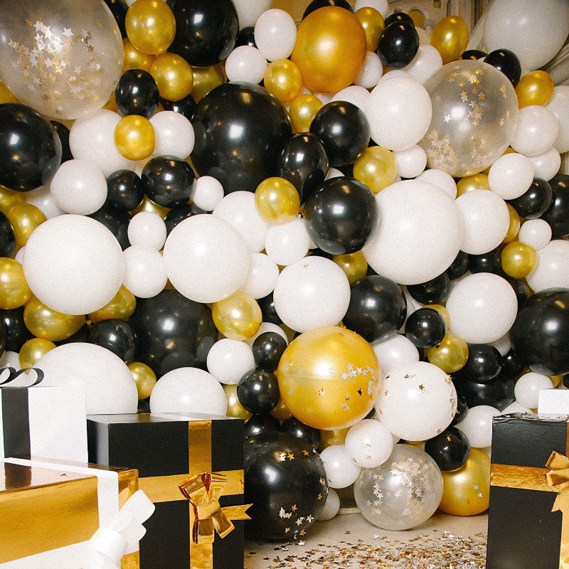Set 10 Bong Bóng Trang Trí Tiệc Sinh Nhật Năm Mới Kích Thước 10 inch