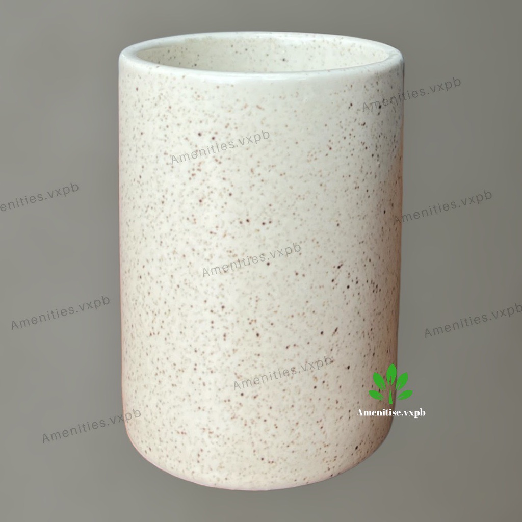 Bình gốm sứ dáng xoài vân cát đựng dầu gội, sữa tắm, nước rửa tay, cốc đánh răng cho khách sạn, resort, homestay