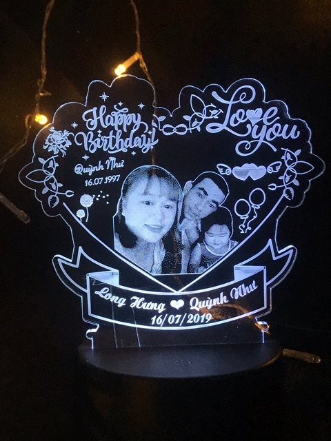 Đèn led 3d hình ảnh theo yêu cầu