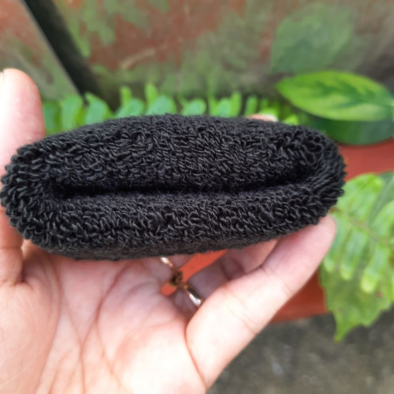 Túi 6 Len cột tóc màu đen loại dày mã 340