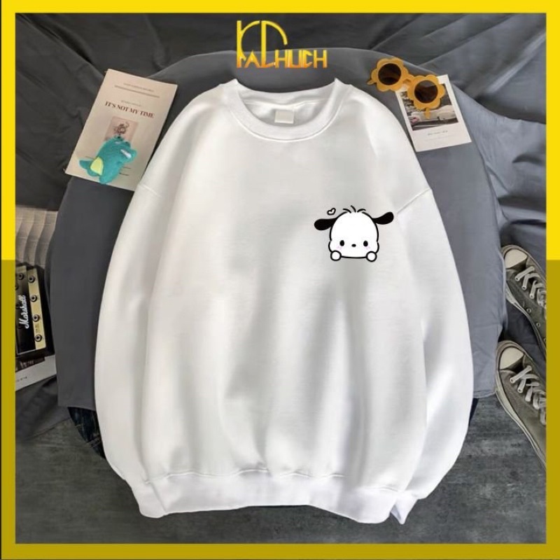 Áo sweater nam nữ in hình chú cún tai đen siêu cute