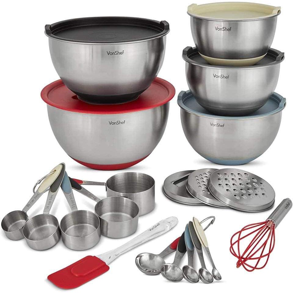 Set âu làm bếp đa năng VONSHEF chất liệu inox không gỉ [NHẬP ĐỨC] | Shopee  Việt Nam