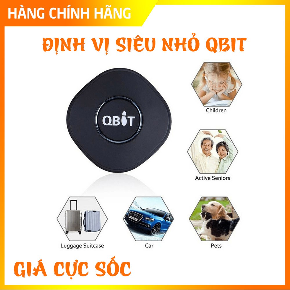 [CHÍNH HÃNG] Thiết Bị Định Vị Mini Qbit, Tặng Sim 4G, App Trọn Gói 1 Năm, BH 1 Đổi 1