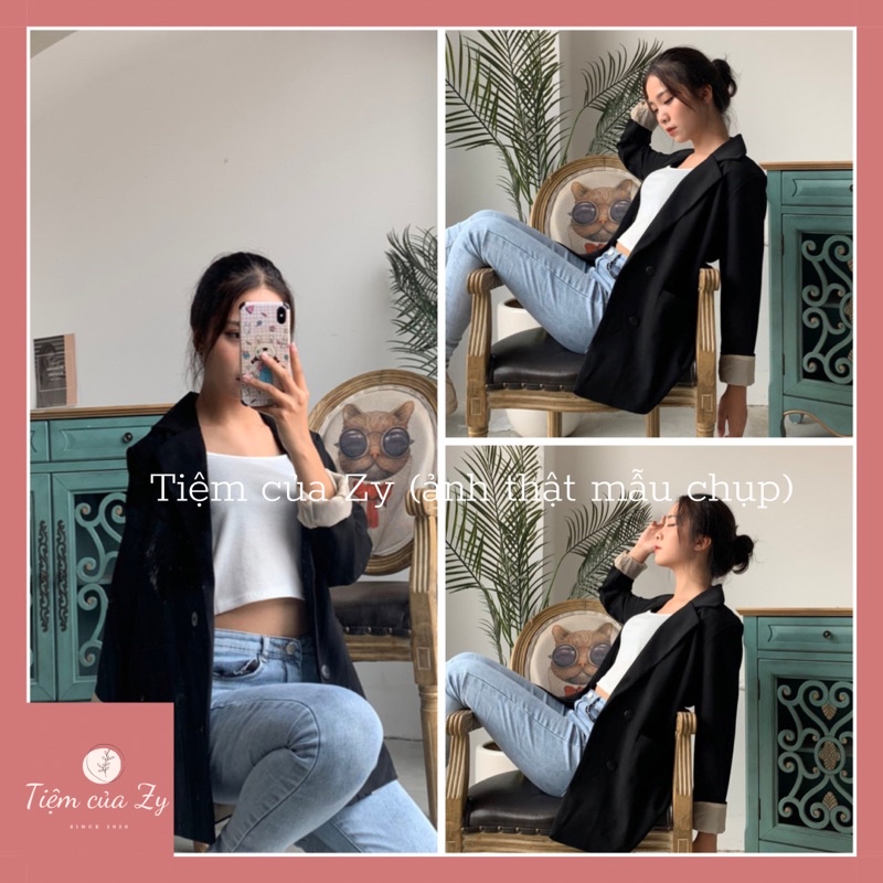 BLAZER ĐEN KOREA 2 lớp [Ảnh thật/video thật 100% kèm Feedback]♥️ | BigBuy360 - bigbuy360.vn