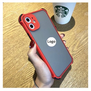 Ốp điện thoại mặt nhám màu trong suốt chống sốc dành cho iPhone 11 11 pro max xr xs max x 8 7 6 6s plus