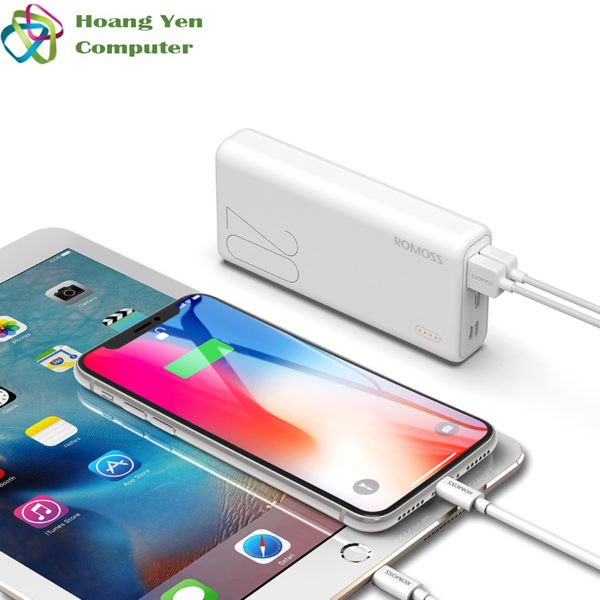 Sạc Dự Phòng Romoss Simple 20 Mini 20000Mah 3 Cổng Sạc Vào - Bh 1 Năm | Pin Dự Phòng Romoss Simple 20