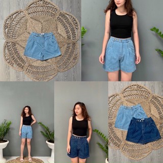 Quần short jeans nữ lưng thun cài cúc hai màu